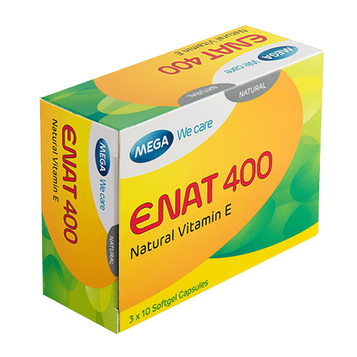 Mega We Care; Enat ENAT 400IU VITAMIN E CAPSULES - Daily Nutritional Support